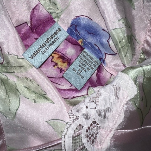 Valerie Stevens Two Piece Floral Cami Sleep Set Lingerie Size Medium - Picture 3 of 14
